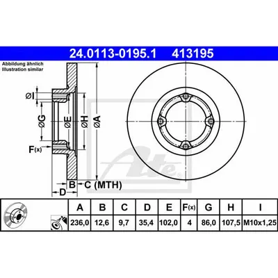 Disc frana ATE 24.0113-0195.1