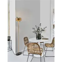 Lampa podea SIANNA Smoke Sticla & Negru Cord & Alama aurie Metal LED E27 1x12 Wat 230 Volt IP20 Fara bec