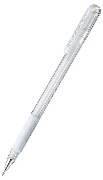 Roller Pentel - Hybrid Pastel K 118 L - 0.8mm, alb
