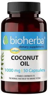 Coconut Oil, 1000 mg, 50 capsule, Bioherba