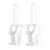 Cuier de ușă alb din plastic 22 cm Buddy – Umbra