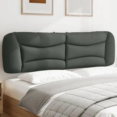 vidaXL Pernă pentru tăblie de pat, Hvar, gri închis, 180 cm, material textil