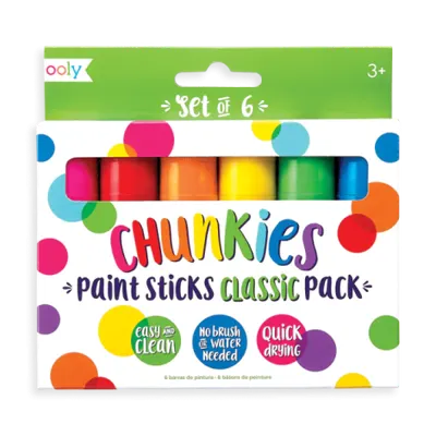 Creioane tempera solida Chunkies, 6 bucati