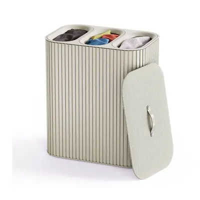 Coș de rufe bej 3x30 l din bambus Tota Trio Luxe – Joseph Joseph