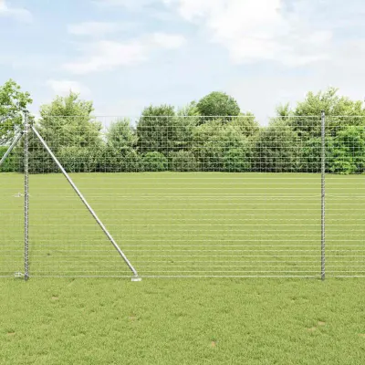 vidaXL Gard Euro pentru Exterior cu Colțuri 10 x 1,5 m Oțel Galvanizat