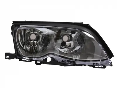 Far dreapta (H7, reglaj electric, cu motoras, fundal titan) BMW Seria 3 2001-2006