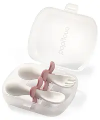 Set de tacâmuri ergonomice Babyono - Roz