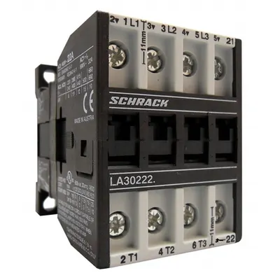 Contactor 3pole, 11kW/22A AC3, 32A AC1, 1NC, 400VAC