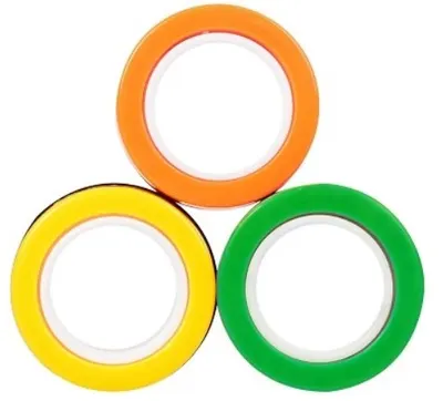 Inele magnetice pentru trucuri Johntoy - Galben, verde si portocaliu