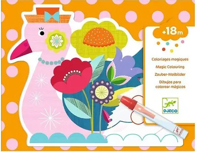 Set creativ Djeco - Coloreaza tablourile cu apa, Animalo-Len