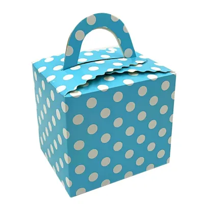 Cutie pătrată cu buline - bleu - Default Title