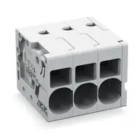 PCB terminal block; 6 mm²; Pin spacing 7.5 mm; 3-pole; Push-in CAGE CLAMP®; 6,00 mm²; black