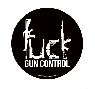 Sticker F*** GUN CONTROL Lucky Shot USA - Default Title