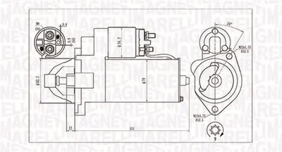 Electromotor (12v, 1,7kw) Potrivit Audi 80 B2, 80 B3, 80 B4, 90 B3, A4 B5, A4 B6, A4 B7, A6 C4, A6 C5; Ferrari 328 Gts, Mondial; Seat Alhambra, Cordoba, Cordoba Vario 1.6d-3.4 08.80-06.08