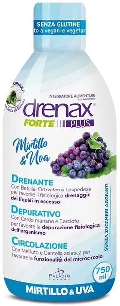Drenax Forte Plus Mirtillo & Uva, 750 ml, Paladin Pharma
