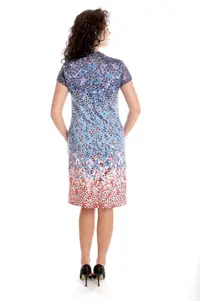 Rochie dama CV24039 SIZE albastru/corai, Cesy | marimea XXL