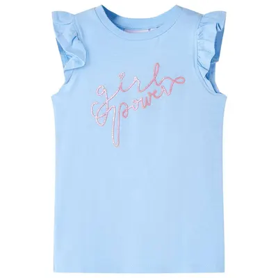 Tricou pentru copii cu mâneci scurte, albastru deschis, 104