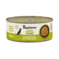 APPLAWS Taste Toppers, XS-XL, Pui și Legume, conservă hrană umedă câini, (în supă), 156g