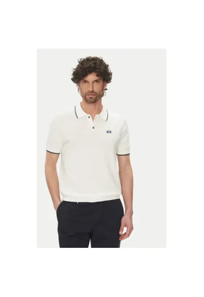 Tricou polo barbati YC041 - Bumbac - Alb - Alb