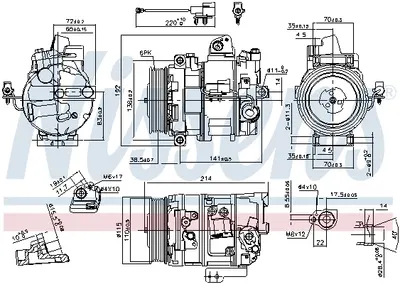 Compresor climatizare aer conditionat potrivit JAGUAR XF I, XJ, XK II 2.7D-5.0 10.05-04.15