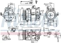 Compresor climatizare aer conditionat potrivit JAGUAR XF I, XJ, XK II 2.7D-5.0 10.05-04.15