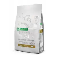 NATURES PROTECTION Superior Care White Dogs Small&Mini, Miel, hrană uscată câini, reducerea petelor maronii la câinii albi, 10kg