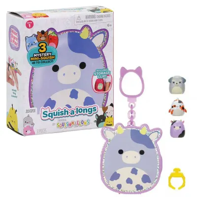 Set breloc cu figurine surpriza, Squishmallows, Squish a longs S1