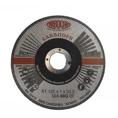 Set 3 x Disc Abraziv 125 x 1.5 x 22 pentru Debitare Otel, Carbochim
