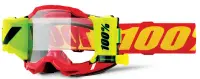 Ochelari atv cross 100% Accuri 2 ForeCast Roll-Off, lentila clara, culoare rama rosu