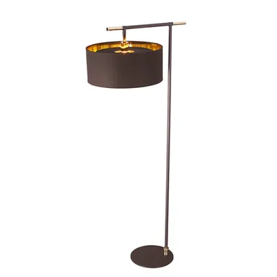 Lampa de podea Balance 1 Light Floor Lamp – Brown and Polished Brass