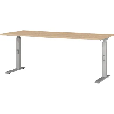 Birou reglabil cu blat cu aspect de lemn de stejar 80x180 cm Downey – Germania
