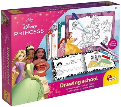 Set creativ Lisciani - Disney Princess, cu 4 mini tablouri