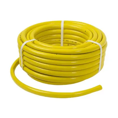 Furtun Gradina, Flexibil, Rezistent la Radiatii UV si la Frig, Armat, cu Insertie 3/4 Inch, Lungime 25m, Galben