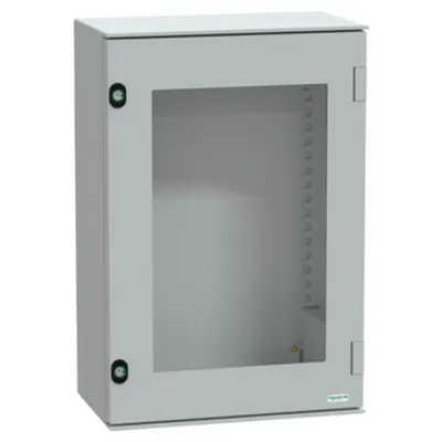 Carcasa montare perete poliester monobloc IP66 H647xW436xD250mm usa cu geam