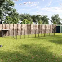 vidaXL Padoc pentru câini, negru, 26,62 m², oțel