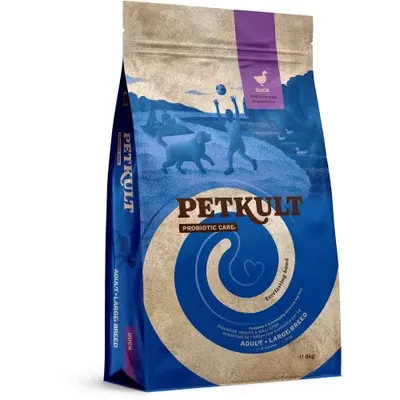 Hrana Uscata Caini, Petkult Probiotic Care Adult, Talie Mare, Rata, 8 kg