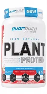 Plant Protein, smoothie de căpșuni, 750 g, Everbuild