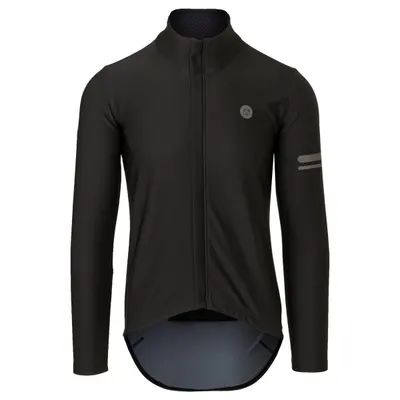 Tricou de ciclism bărbați impermeabil cu mânecă lungă Performance negru