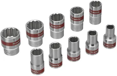 Set chei tubulare MTX - Extinse, 10 bucăți, 12 colțuri, 10 - 24 mm
