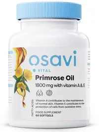 Primrose Oil with Vitamin A & E, 1800 mg, 60 capsule gel, Osavi