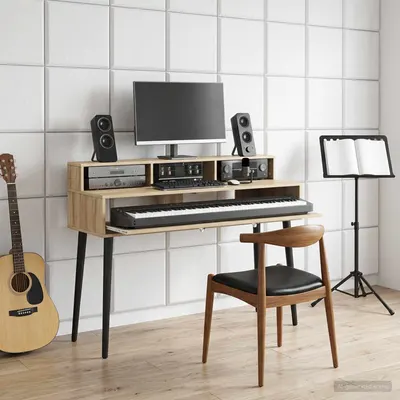 vidaXL Birou de studio Stejar Sonoma 152 x 42,5 x 36 cm Lemn prelucrat