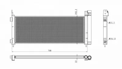 Radiator AC condensator cu uscator potrivit TOYOTA RAV 4 IV 2.5H 10.15-12.18