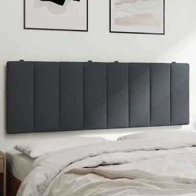 vidaXL Pernă tăblie de pat, Hanko, gri închis, 140 cm, catifea