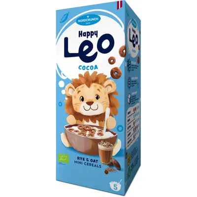 Cereale din Secara si Ovaz cu Cacao Happy Leo Ecologice/Bio 150g