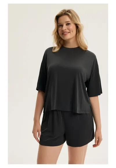 Bluza dama maneca scurta Ruth 2 - Gri