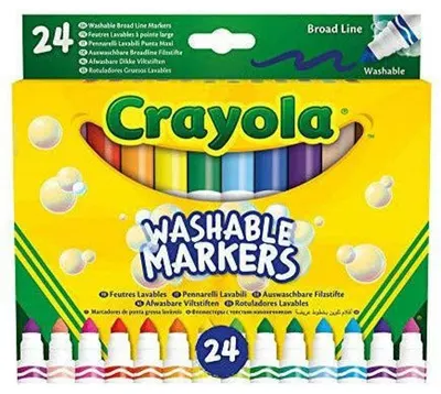 Set de markere Crayola - lavabile, 24 culori