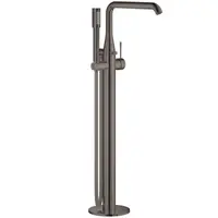 Baterie de cada Grohe Essence 23491A01, montare pe podea, 1/2 inch, monocomanda, include set de dus, pivotanta, o pulverizare, necesita set fixare, lucios, hard graphite