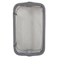 Patut Co-Sleeper Cangaroo Aura Grey 88x56 cm cu laterala culisanta, saltea cu baza ferma si husa detasabila, functie anti reflux, 7 nivele de reglare a inaltimii, 4 roti cu frana,recomandat de la nastere pana la 9 kg