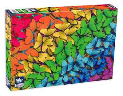 Puzzle Black Sea din 1000 de piese - Curcubeu de fluturi