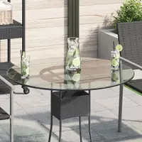vidaXL Blat masă din sticlă securizată rotund 80 cm